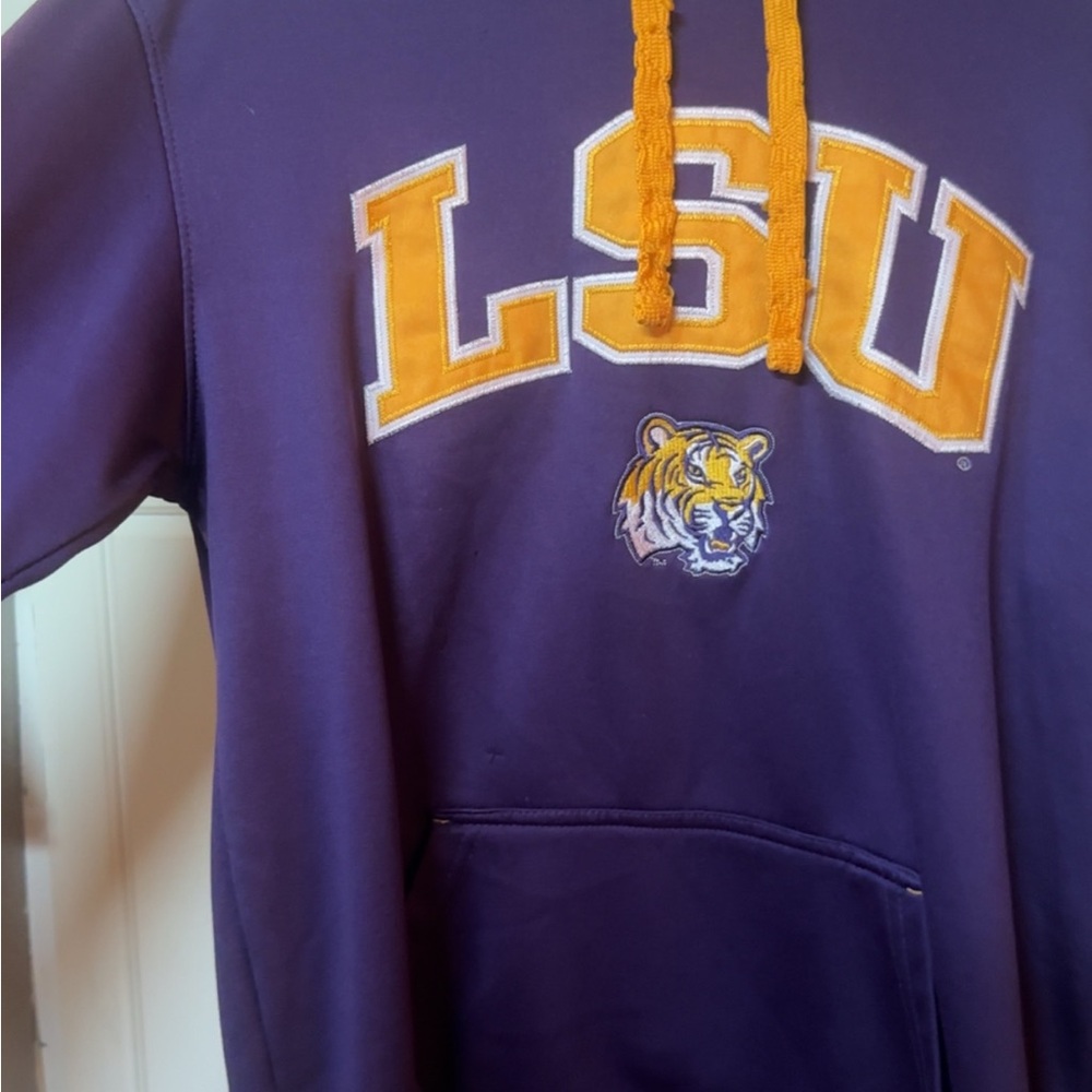 LSU Purple Hoodie with Yellow Accents